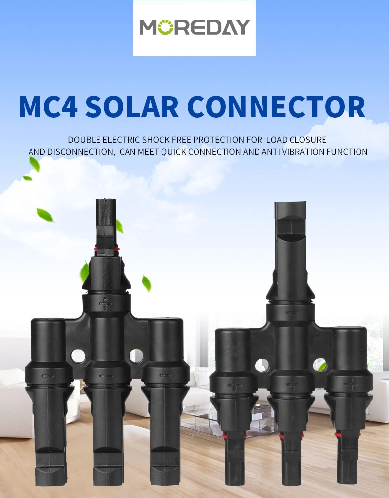 Moreday Durable Brand New Energy Adapter Cable Connector Solar PV T Type Connector